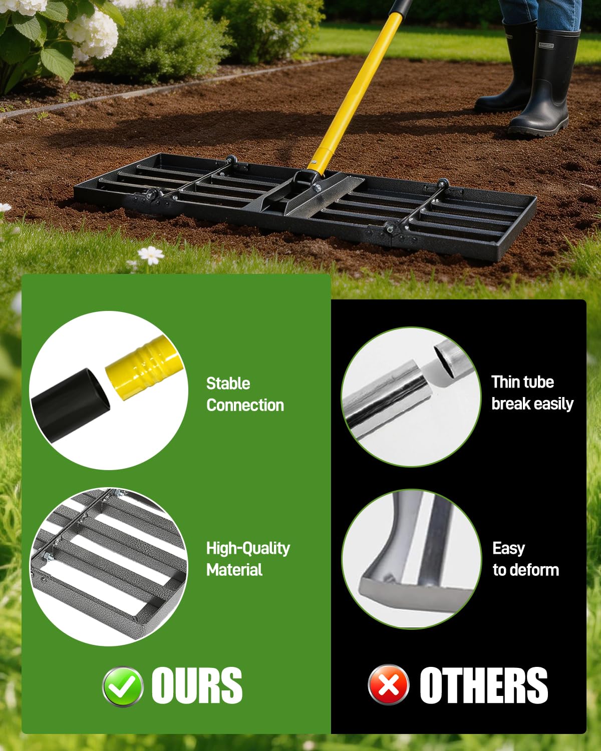 Joyhalo compact storage design fits neatly in shed or garage.