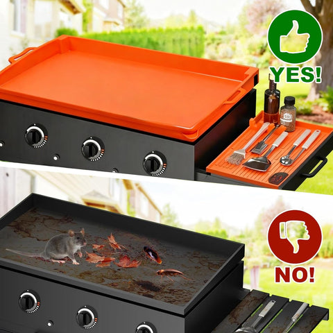 JoyHalo easy-clean, reusable cover keeps your grill ready for the next cookout.