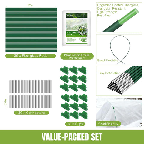 JoyHalo easy-install hoops and fabric support rapid winter setup