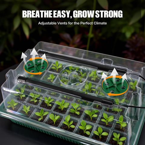 JoyHalo humidity dome and vent covers to regulate moisture during germination