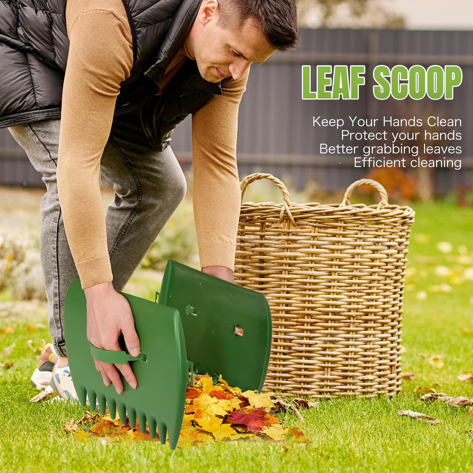 JOYHALO leaf scoops speeding leaf and clipping collection