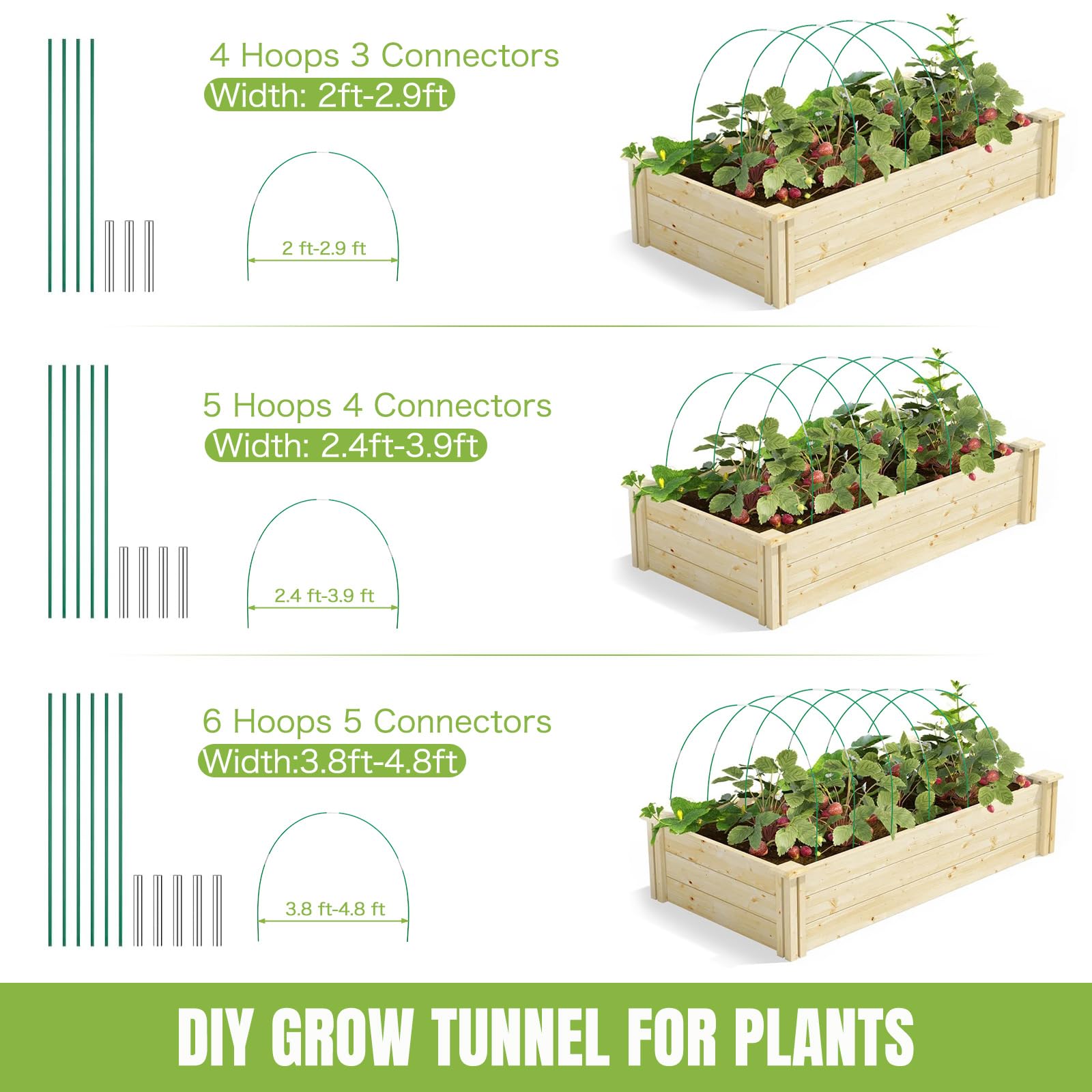 JoyHalo raised bed protection system guards vegetables against cold snaps