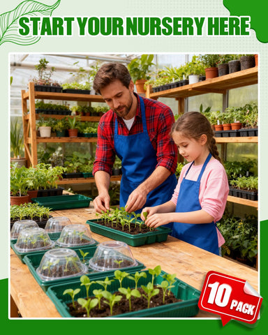 JoyHalo seed-starter tray spacious 14-inch by 9-inch supports various crops.
