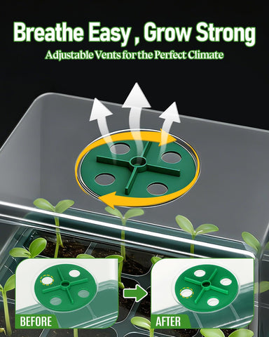 JoyHalo seedling tray showing drainage holes to prevent overwatering and root rot.
