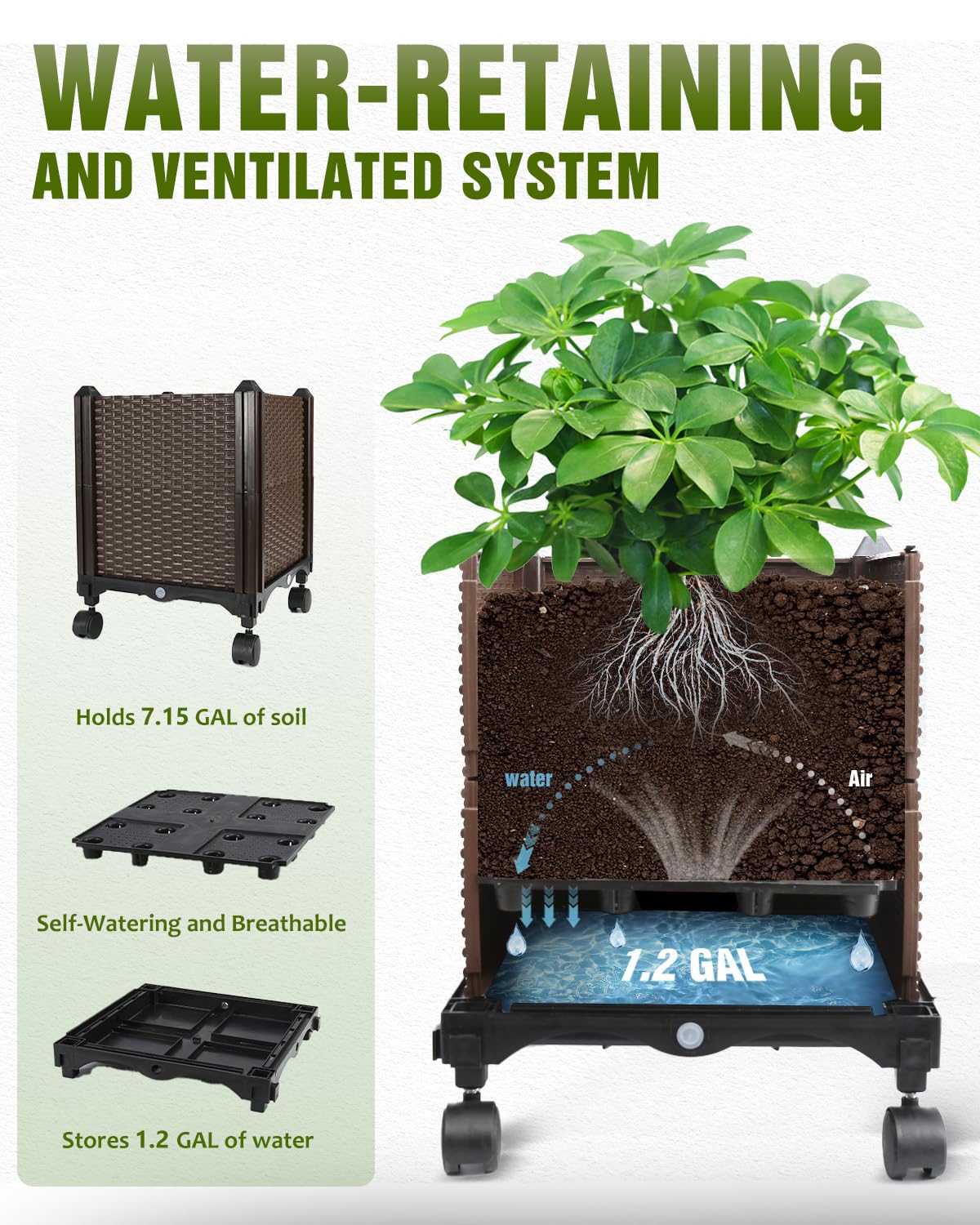 joyhalo self watering reservoir keeps soil moist with minimal effort
