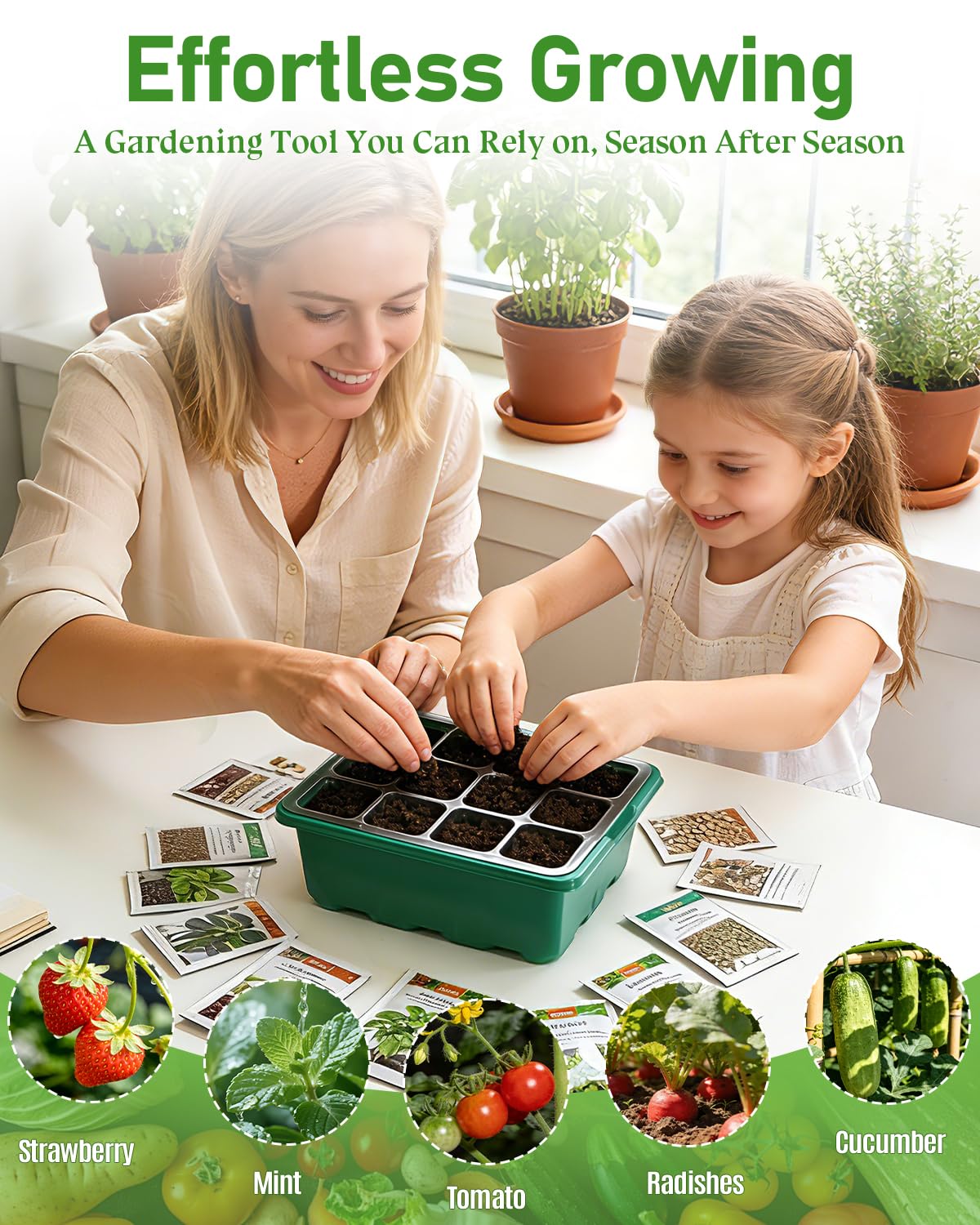 JoyHalo shovel and labels included to improve seedling labeling and planning.