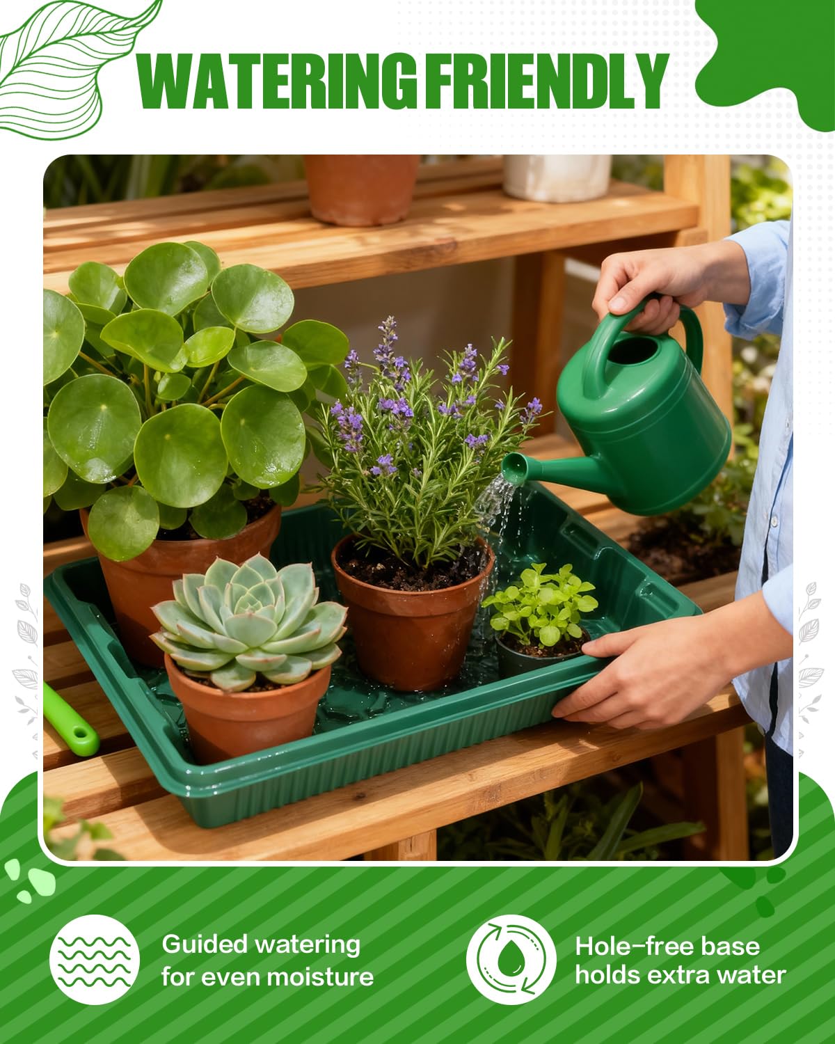JoyHalo thickened plastic tray emphasizes durability for repeated seasons and reuse.