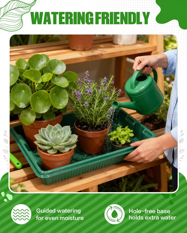 JoyHalo thickened plastic tray emphasizes durability for repeated seasons and reuse.