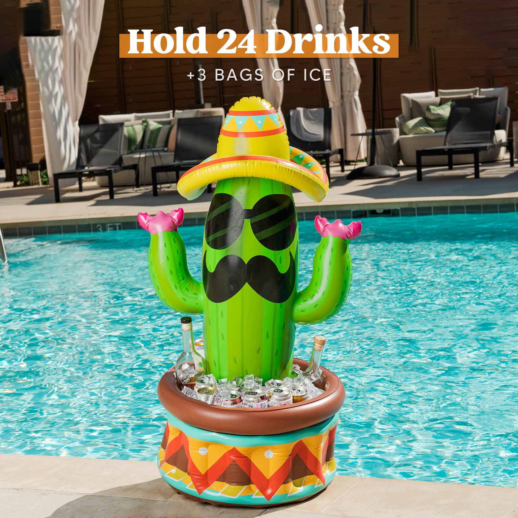 JOYIN cactus cooler desert-theme party decoration, adds festive ambiance while keeping drinks chilled.