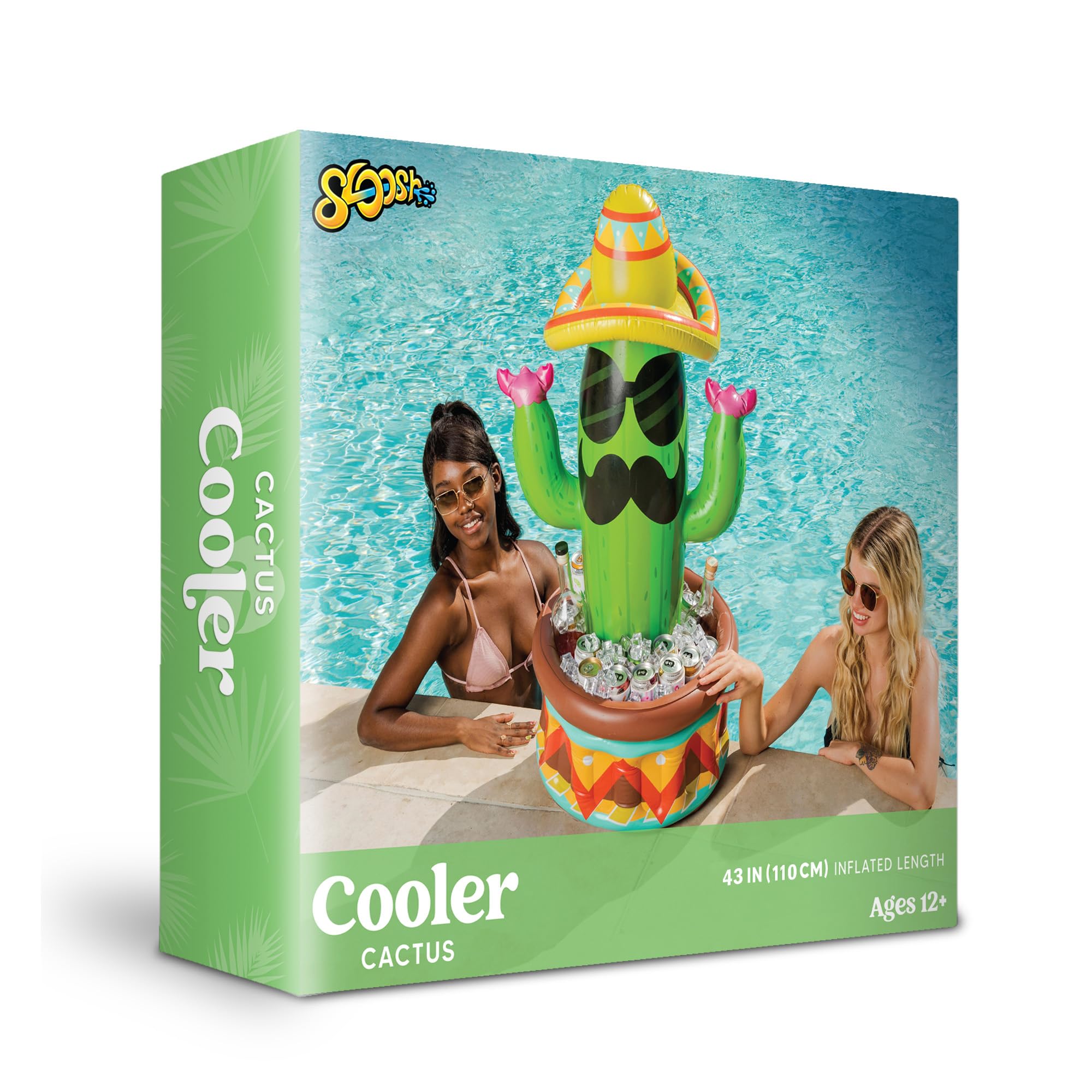 JOYIN cactus cooler at sunset scene, enhances outdoor ambiance while chilling beverages.