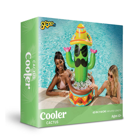 JOYIN cactus cooler at sunset scene, enhances outdoor ambiance while chilling beverages.