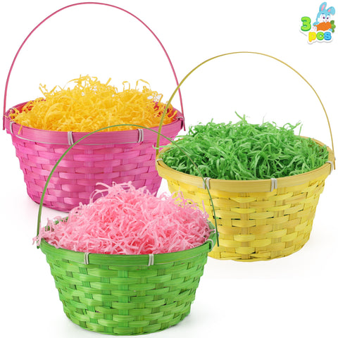JOYIN candy eggs Easter hunt scene using baskets