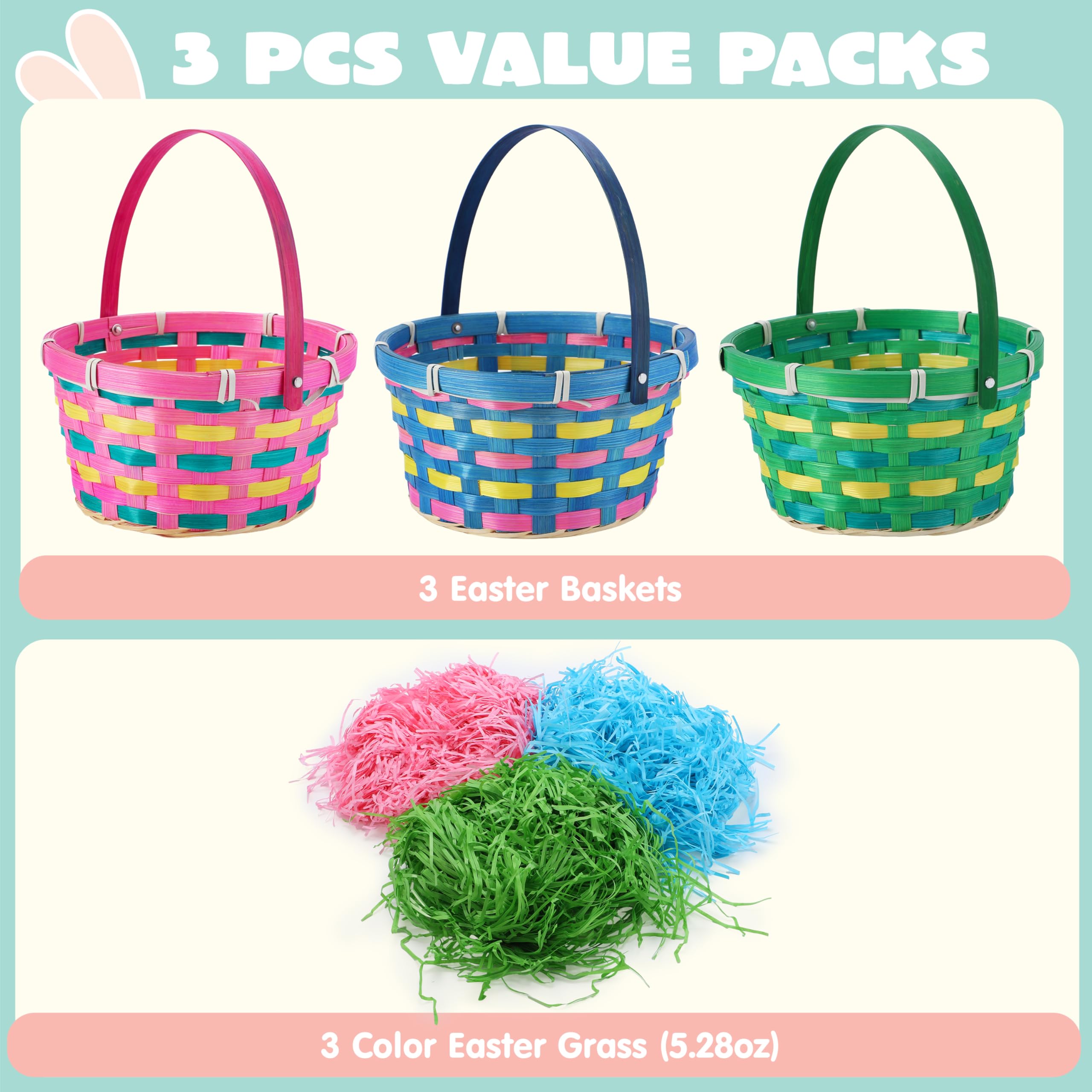 JOYIN Easter basket handle design for simple carrying