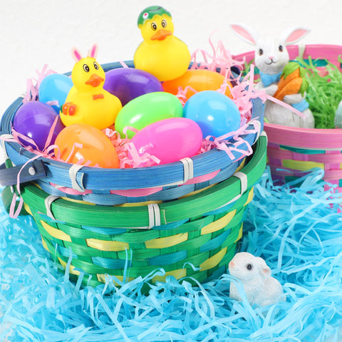 JOYIN Easter basket set at a kid-friendly party setup