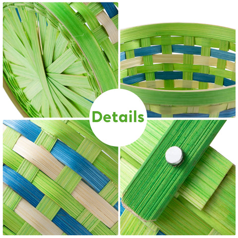 JOYIN pastel colored baskets pack, vibrant and reusable for seasonal decor.