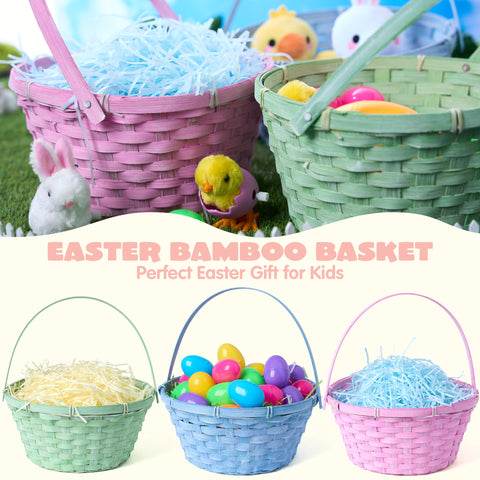 JOYIN pink weave detail on Easter basket for festive décor.