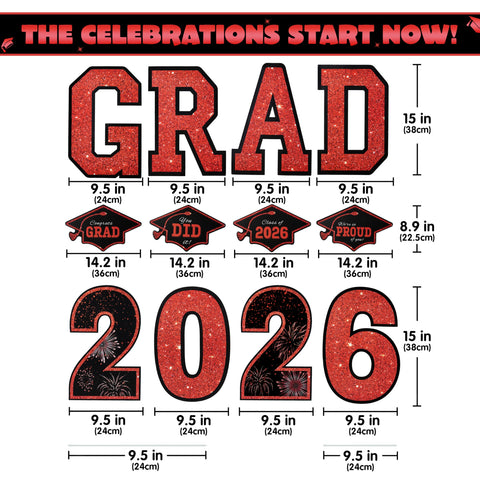 JOYIN graduation yard sign 2026 15-inch cap motif, ideal for photo ops.