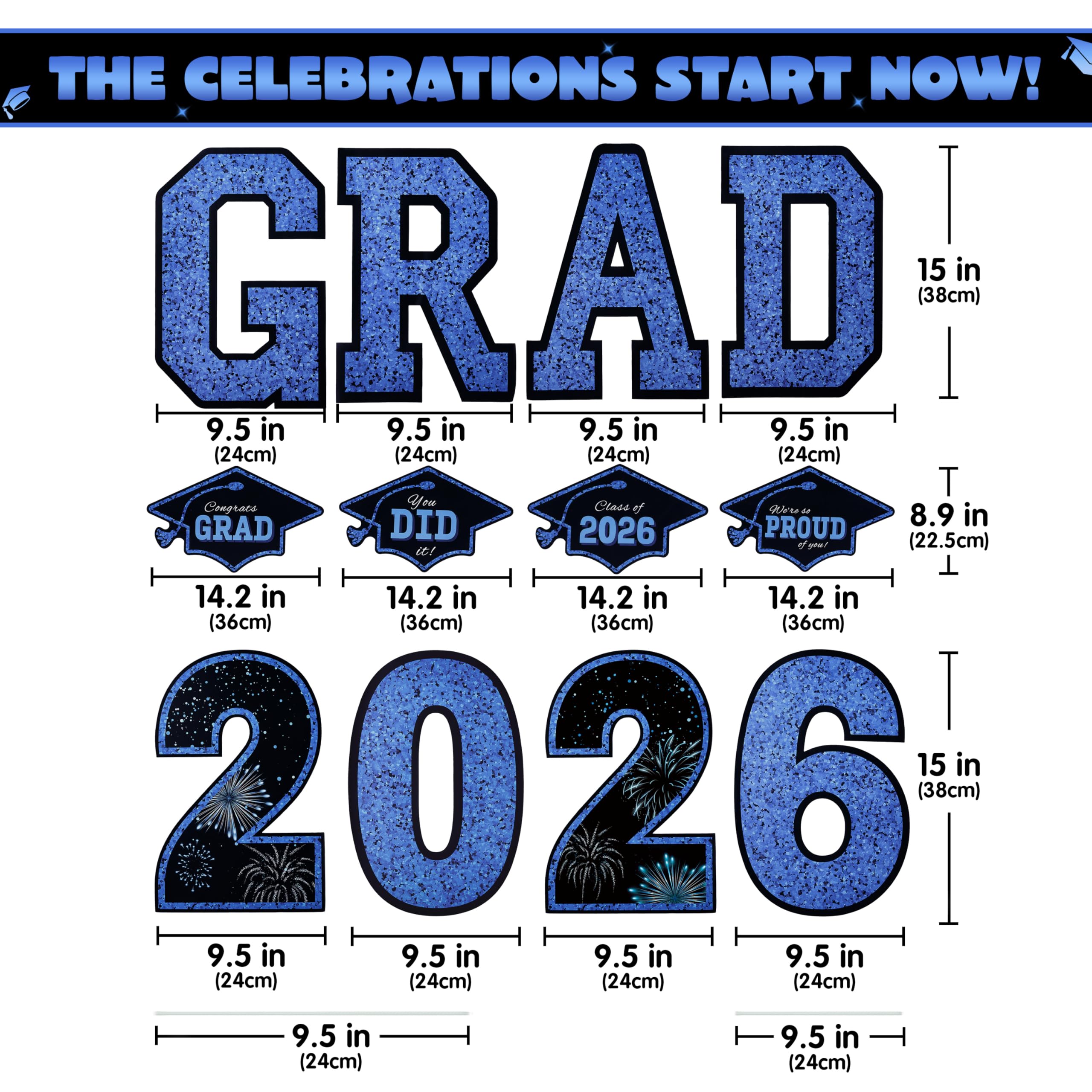 JOYIN Class of 2026 yard sign highlights bold numbers for visibility