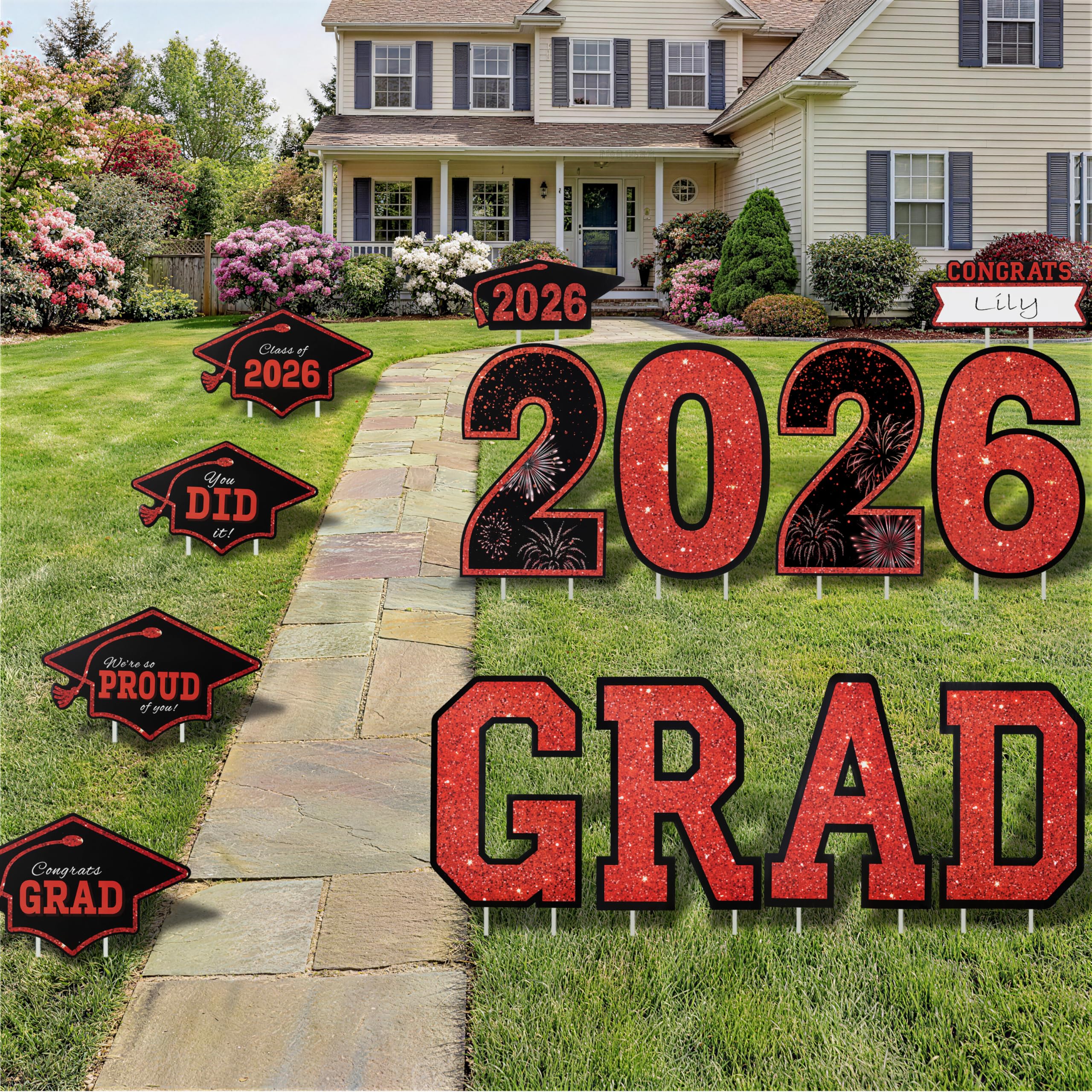 JOYIN outdoor grad decor for backyard spaces, weather-ready design.