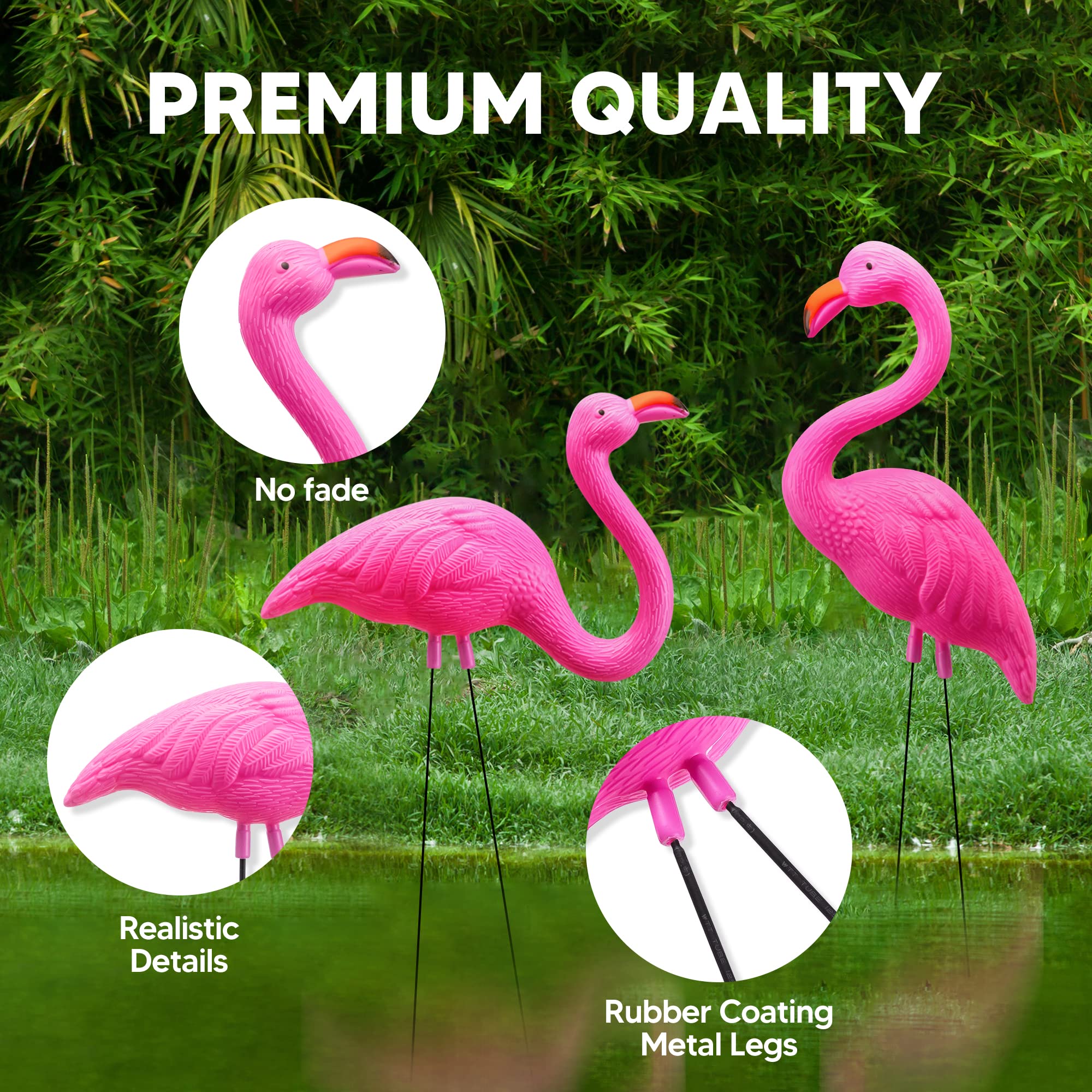 JOYIN pink flamingos retain color for long-lasting garden decor
