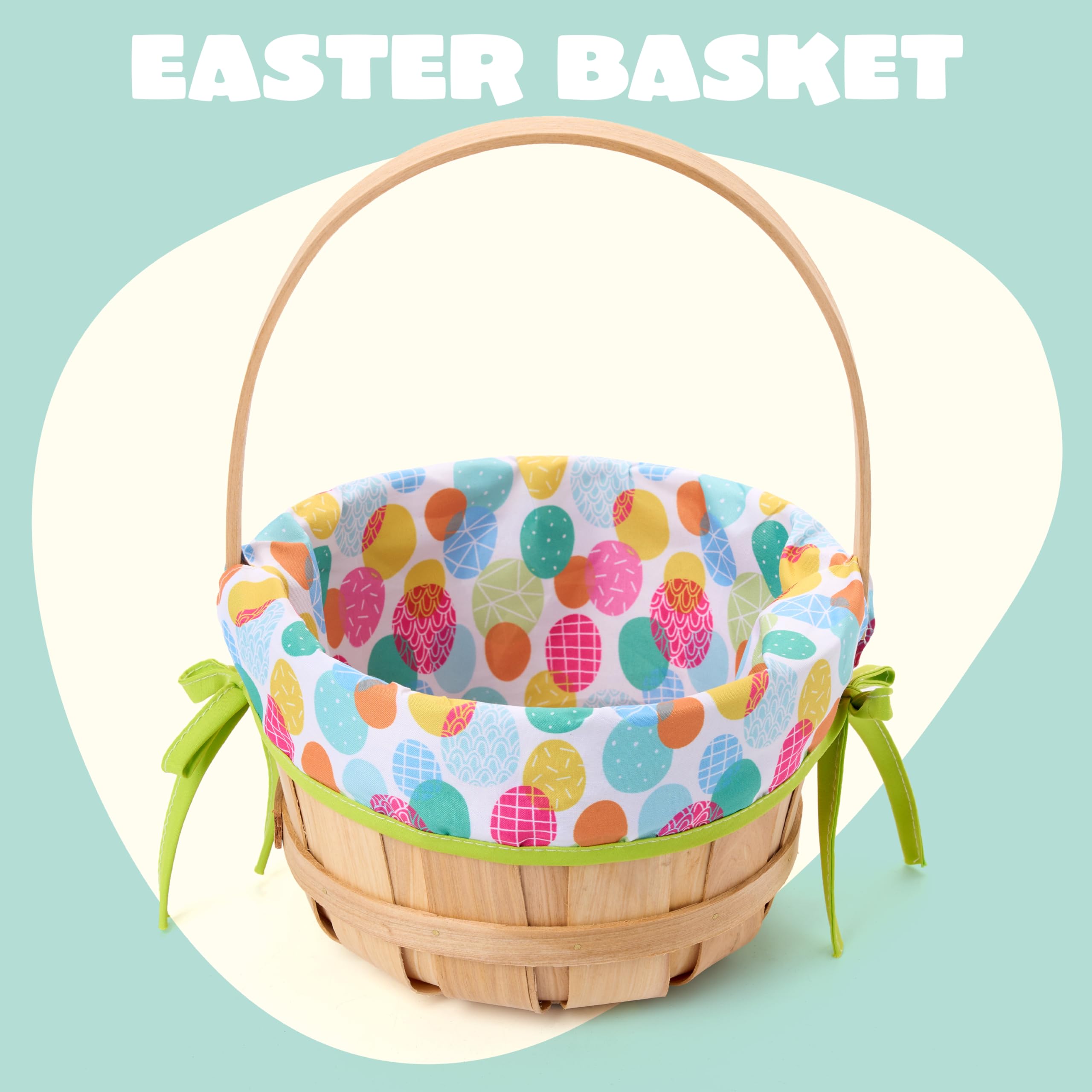 JOYIN wooden bucket with folding handle for easy carrying.