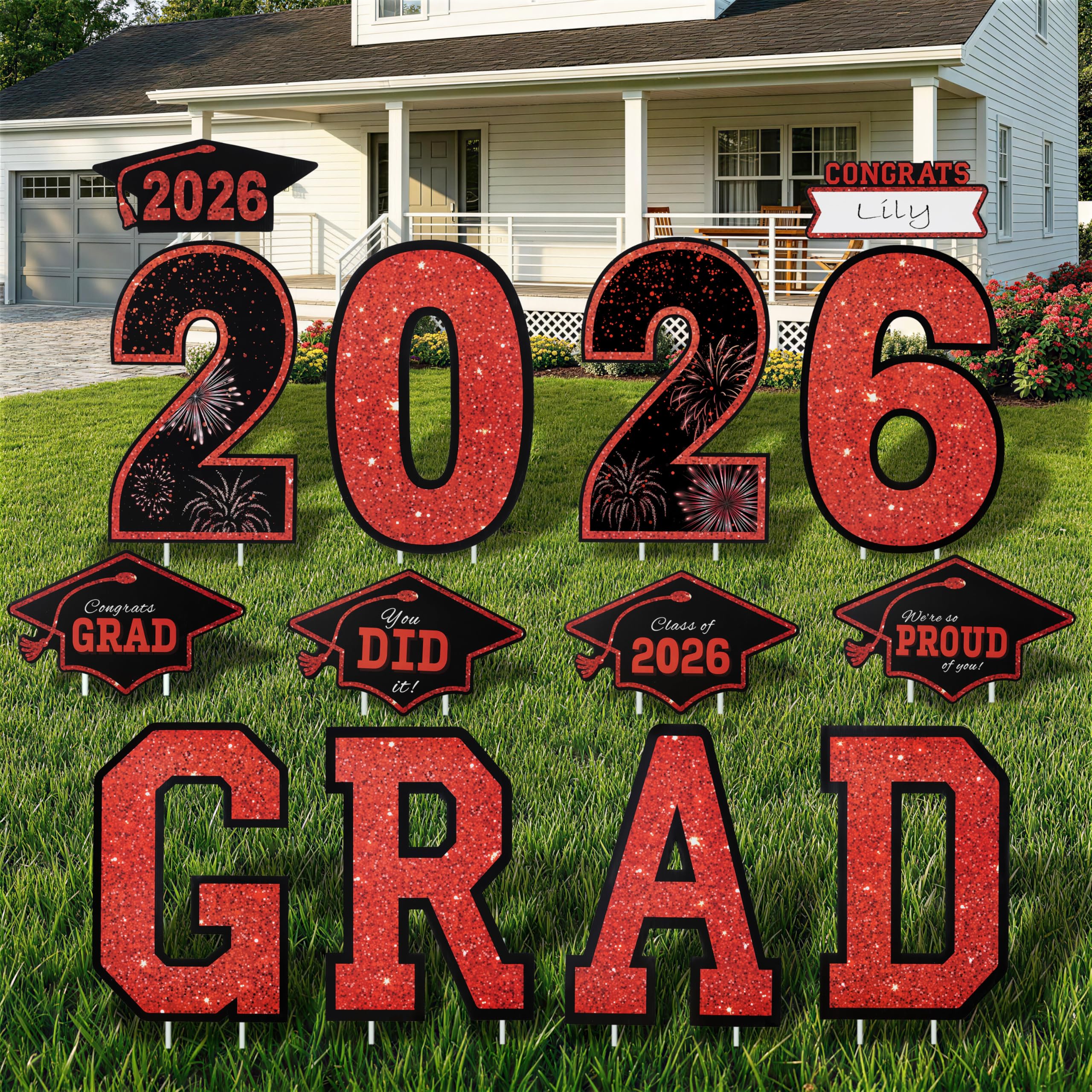 JOYIN waterproof yard signs, suitable for campus or backyard ceremonies.