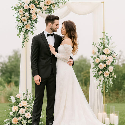 JOYOUSQ balloon and floral arch option for creative displays