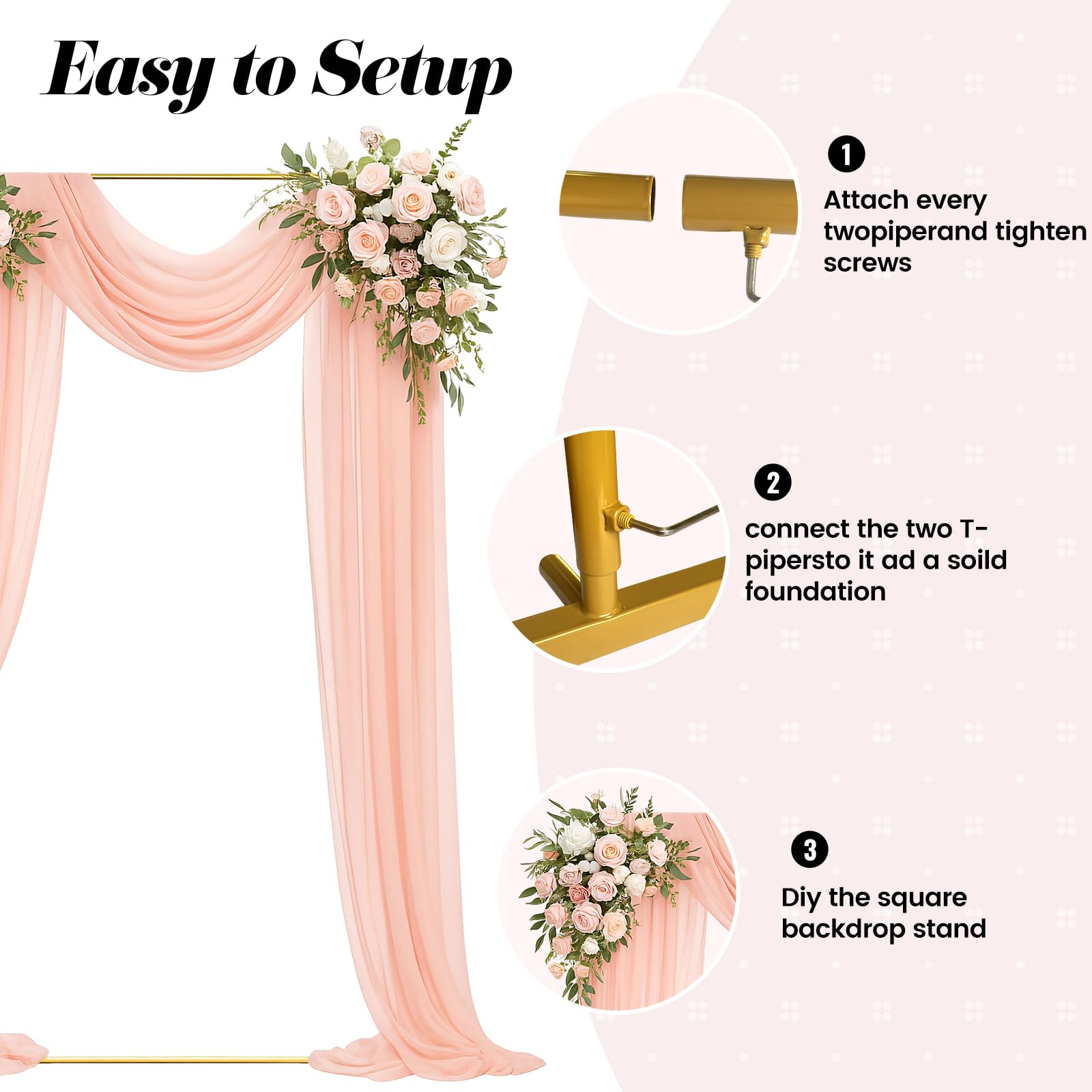 JOYOUSQ easy assembly buckle design simplifies setup