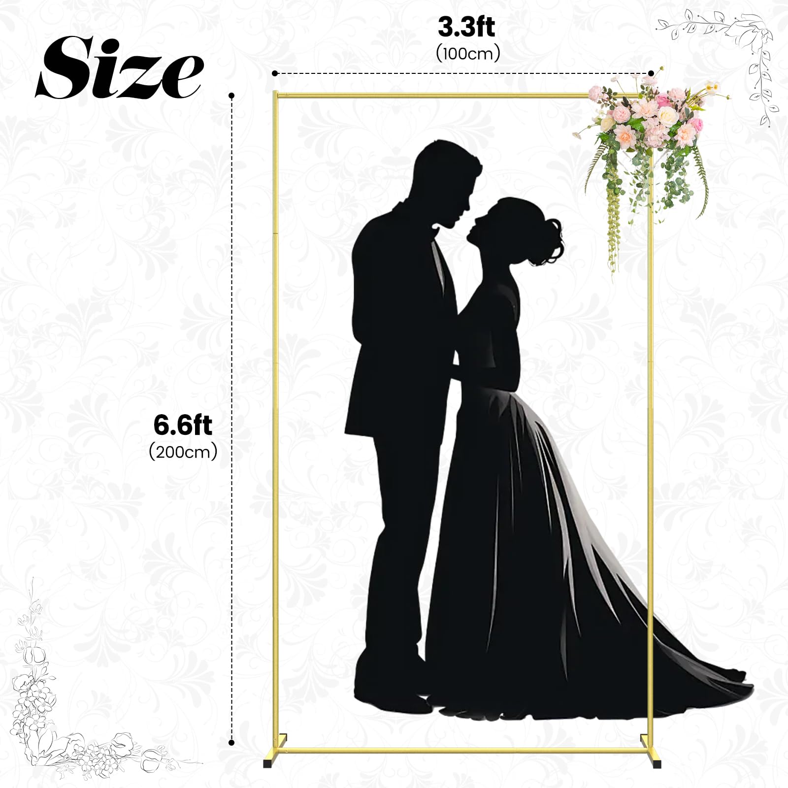 JOYOUSQ metal wedding arch backdrop for elegant party decor