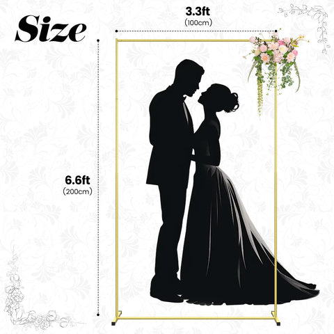 JOYOUSQ metal wedding arch backdrop for elegant party decor