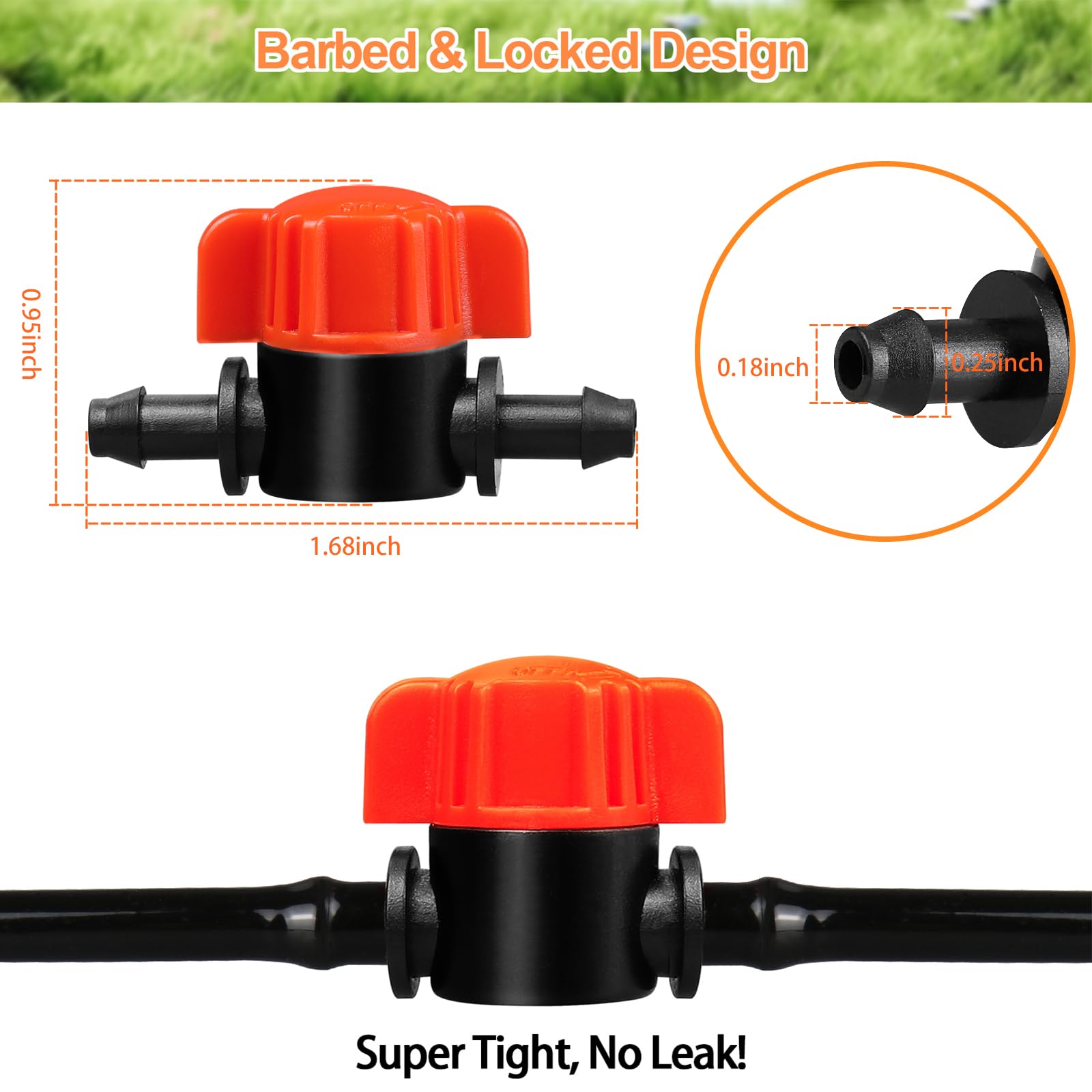 JOYPRO barbed ends provide secure, leak-proof connections for your garden system