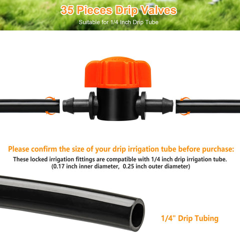 JOYPRO standard drip tubing compatibility with 1/4 inch valves enables easy setup