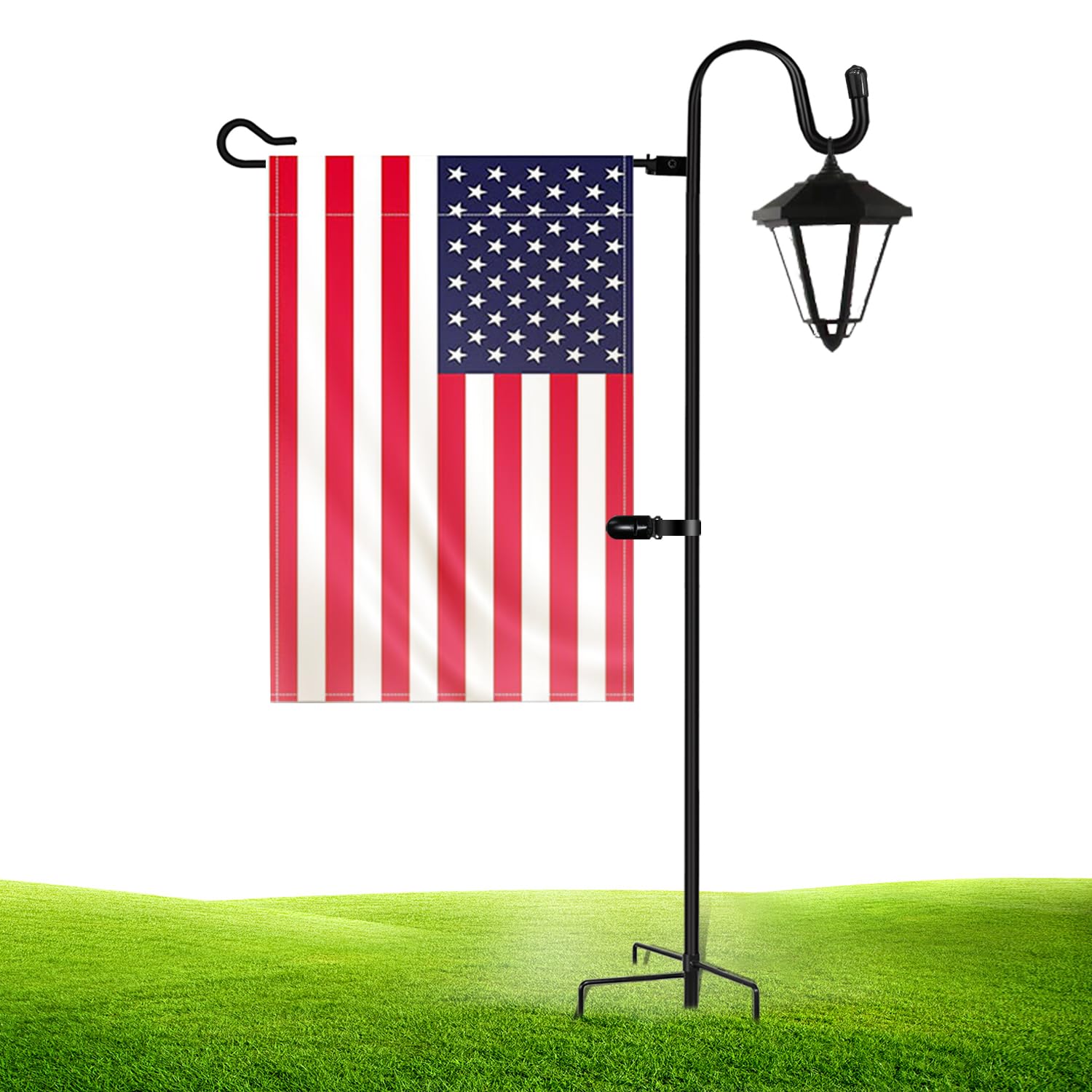 JOYSEUS garden flag holder base prongs for a stable outdoor display