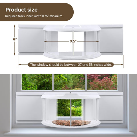 Durable JOYSEUS Window Bird Feeder designed for year-round use.