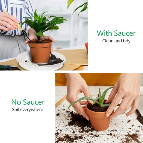 JOYSEUS indoor-outdoor use saucers suit many setups
