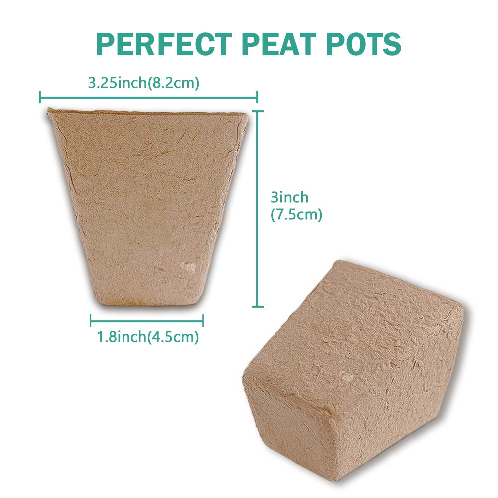JOYSEUS organic peat pot with breathable material supports healthy, well-watered seedlings.