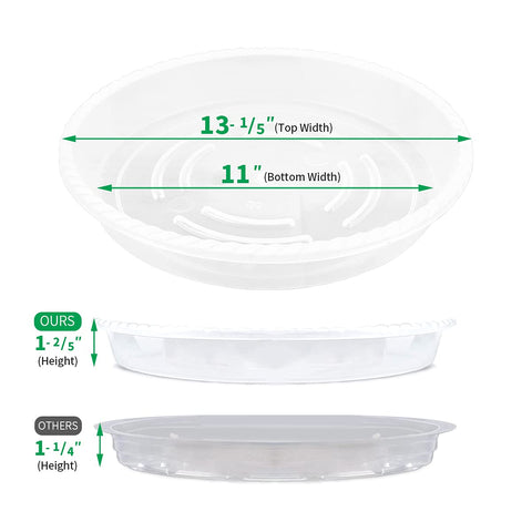 JOYSEUS ridged-surface saucer promotes airflow and moisture observation
