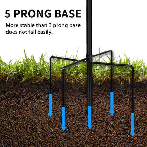 JOYSEUS 2-pack 5-prong base delivers extra stability for outdoor decor.
