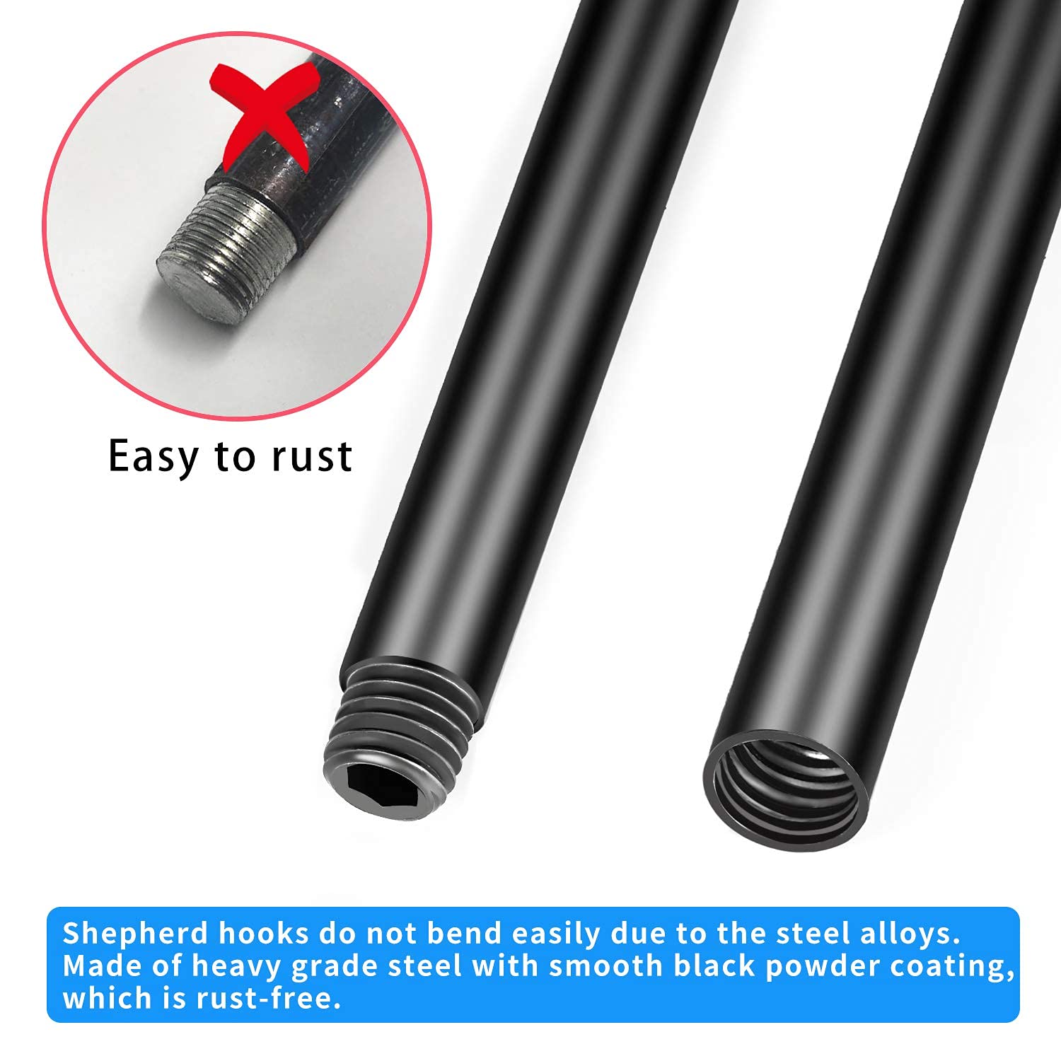 JOYSEUS wrought-iron durability with rust-resistant coating for long-lasting use.