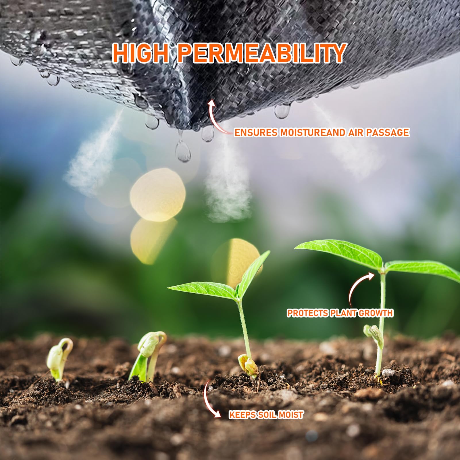 JOYSWAN UV-resistant ground cover remains flexible under sun exposure for years.