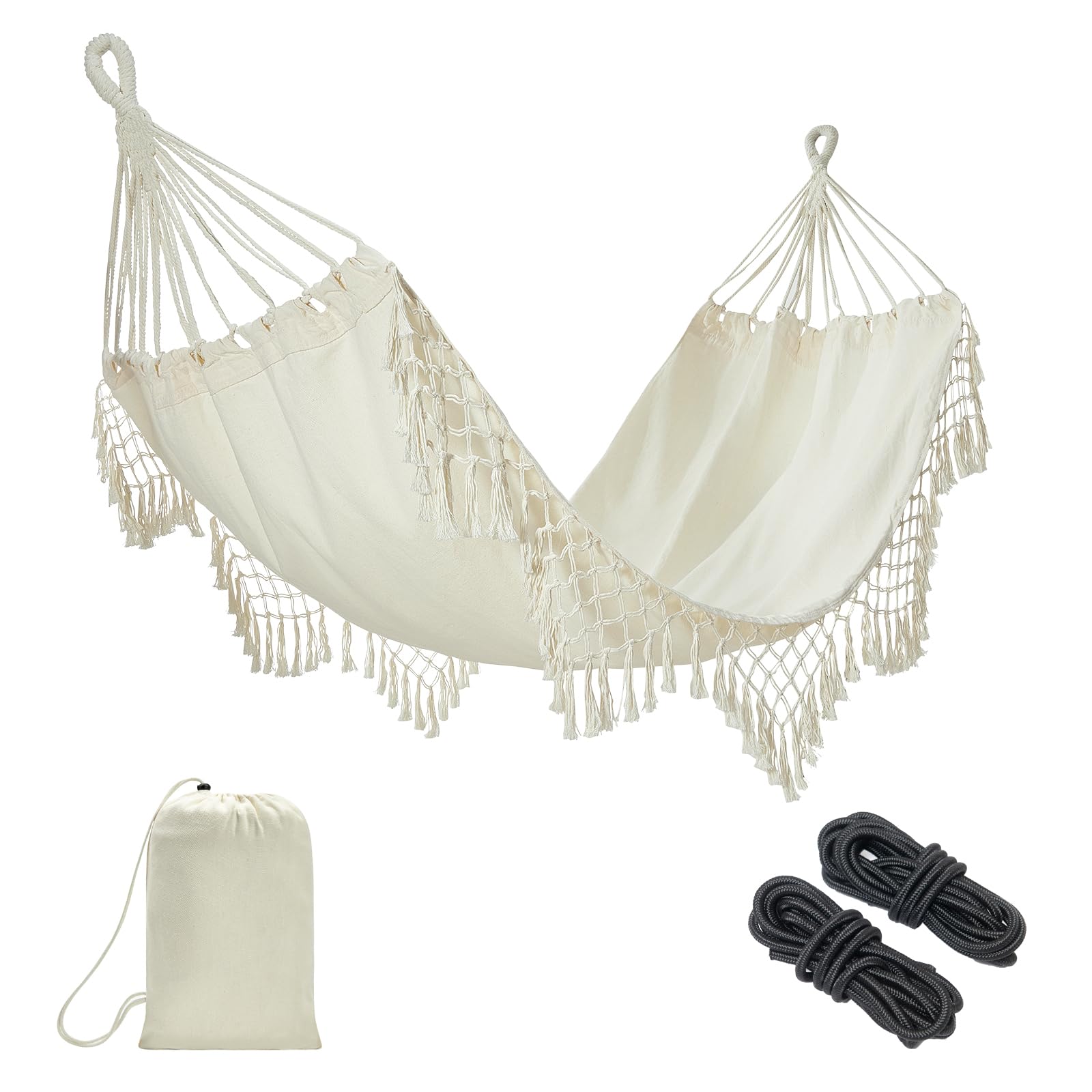 JoyView boho macrame hammock tassels offer stylish outdoor comfort.