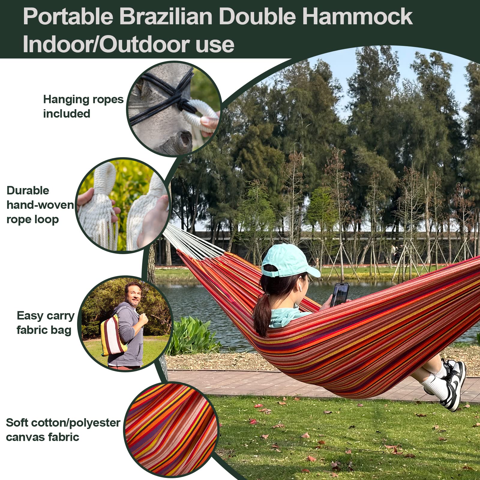 Bed and overall length highlighted for two-person lounging