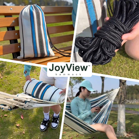 JoyView rope-end construction provides sturdy, durable support.