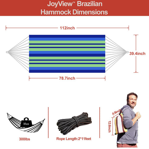 JoyView hammock with carry bag showing portability for travel