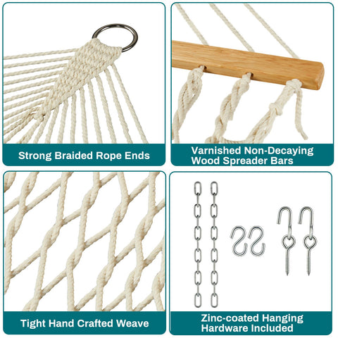 JoyView weather-resistant varnished spreader bars resist outdoor wear.