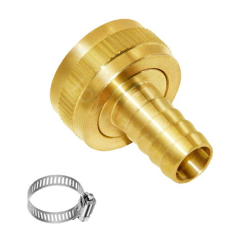 Joywayus 5/8 barb to 3/4 F GHT brass connector designed for outdoor use.