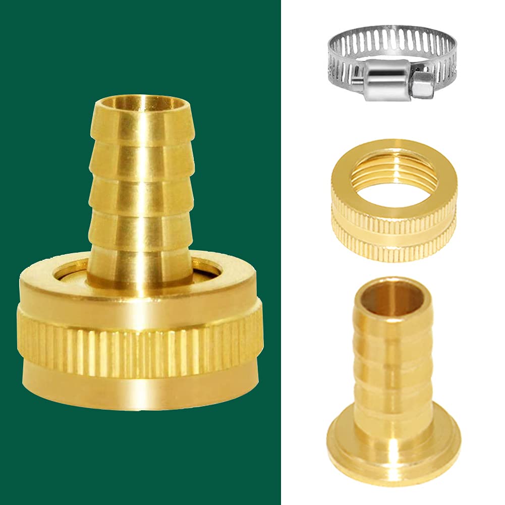 Joywayus brass connector emphasizes rust resistance for long-lasting outdoor use.