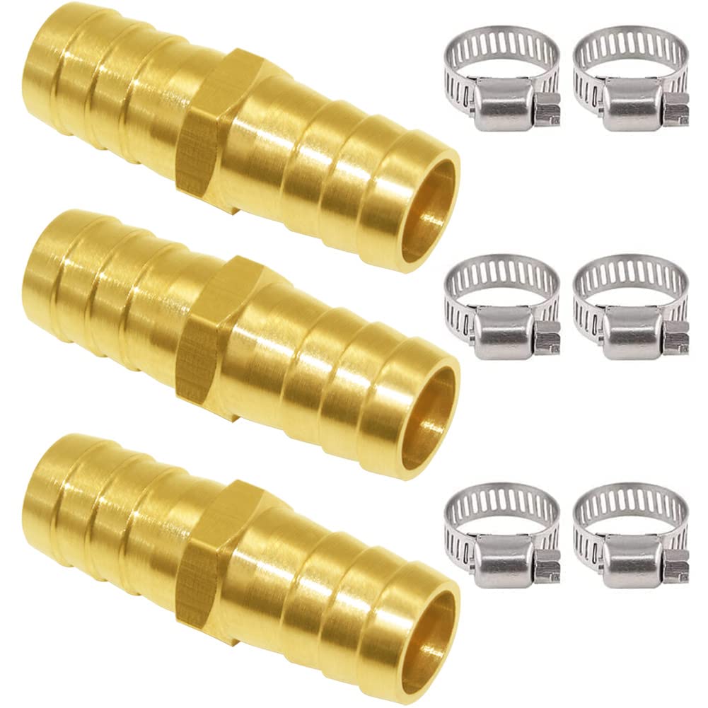 Joywayus brass hose connector for 5/8 inch hoses provides a durable leak-free end.