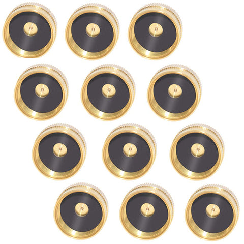 Joywayus brass refill cap on a 1 lb propane bottle protects threads and seals securely for grilling.
