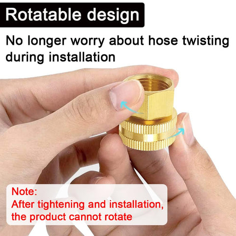 Joywayus double female adapter connects hose to pipe without twisting